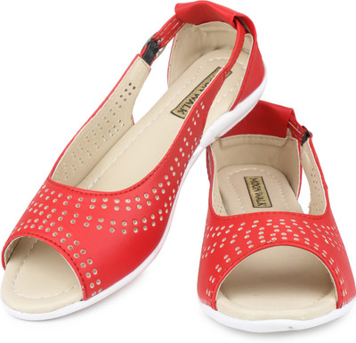 

Moonwalk Women Red Flats