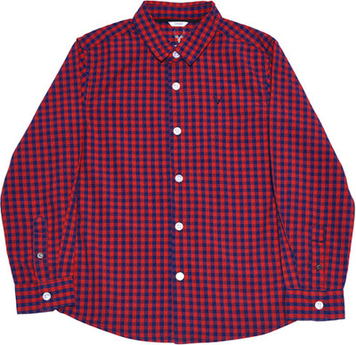 

Allen Solly Junior Boys Checkered Casual Red Shirt, Cobalt