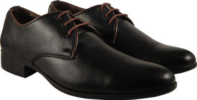 

Action Synergy Men's Formal Shoes Black UNS4504 Derby For Men(Black