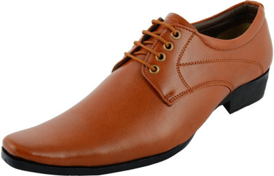 

ALESTINO Leather Derby For Men(Tan