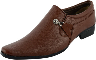 

GREENFOOT Leather Slip On For Men(Brown