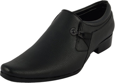 

ALESTINO Leather Slip On For Men(Black