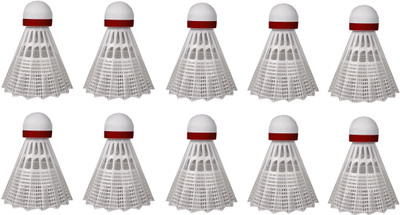 

Sports 101 King 500 Plastic Shuttle - White(Medium, 77, Pack of 10)