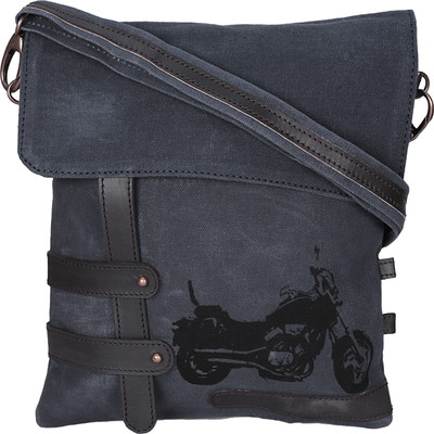 

NEUDIS Men & Women Casual Blue Canvas Sling Bag