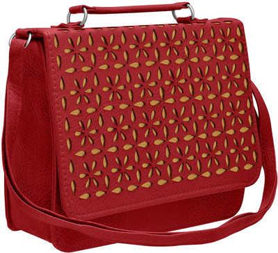 Tap fashion Women Casual Maroon PU Sling Bag