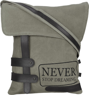 

NEUDIS Men & Women Casual Green Canvas Sling Bag