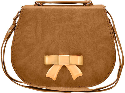 tap fashion Women Casual Tan PU Sling Bag