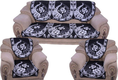 

Creative Homes Velvet Sofa Cover(Black Pack of 6)