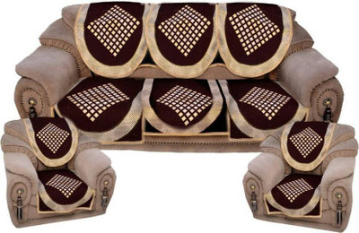 

Countingbeds Cotton Sofa Cover(Brown Pack of 6)