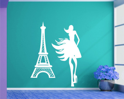 

Wall Guru  Home Décor wall Sticker(Pack of 1, White