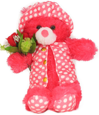 

Tickles Jacket Teddy With Rose127 - 35 cm(Magenta)