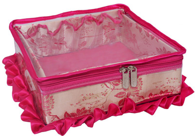 

SuiDhaga Jama Fuschia Makeup Box Royal Square (Dimension: 25*25*11 CM)(Pink)