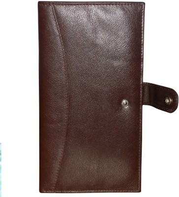 Style 98 Men Brown Genuine Leather Wrist Wallet(8 Card Slots)