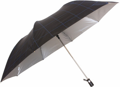 

Sun Brand Commander 3- Big Size 2 Fold (Men UV Protective) Umbrella(Black, Blue)