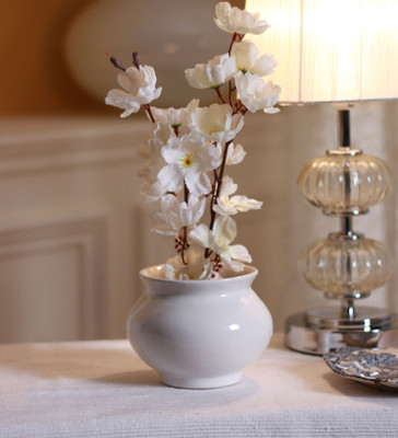 

DECARDO Ceramic Vase(10 inch, White)