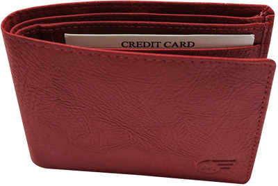 

The Purple Marke Men Red Artificial Leather Wallet(6 Card Slots), Cherry red