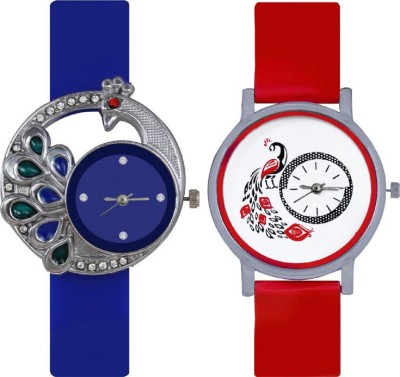 LEBENSZEIT New Fresh Arrival Latest Fashion Fancy Beautiful Colorful Designer Best Selling Quality Multi Looks Special Low Price Offer Blue & Red Watch  - For Girls   Watches  (LEBENSZEIT)