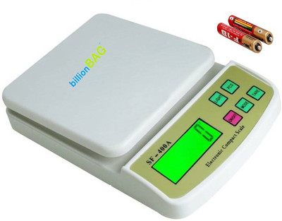 

Billionbag Fine Quality ABS SF 400A 7Kg With Battery with Diff. Weighting Units Digital Multi-Purpose Kitchen Weighing Scale(White)