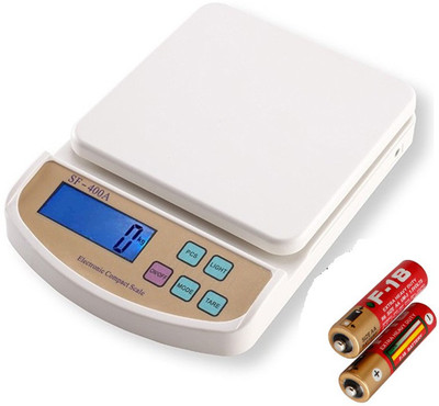 

Billionbag Multi Powered Advanced SF 400A 10 Kg With Battery Digital Household Use And Backlight Weighing Scale(White)