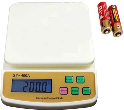 

Billionbag Durable Ultra Light Electronic Digital SF 400A 10 Kg With Battery Best Qualtiy Kitchen Use Weighing Scale(White)
