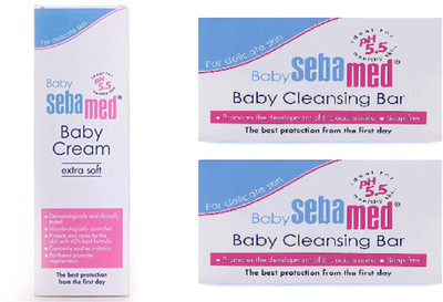 

Sebamed Baby Cream & Baby Bar Combo(White)