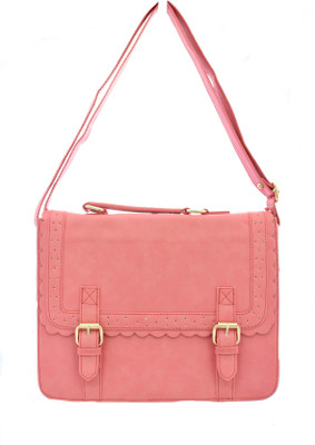 

Bagclan buckle up sling Pink Sling Bag(Pink, 5 inch)