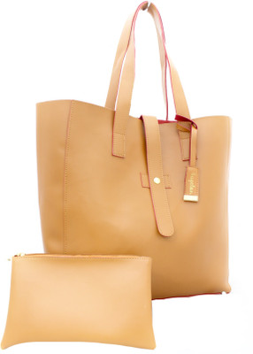 

Bagclan one strap tote Brown Shoulder Bag(Brown, 8 inch)