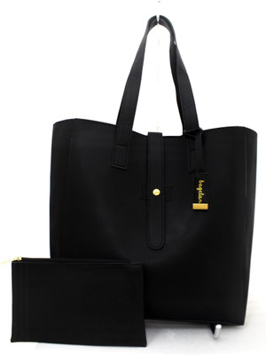 

Bagclan one strap tote Black Shoulder Bag(Black, 8 inch)