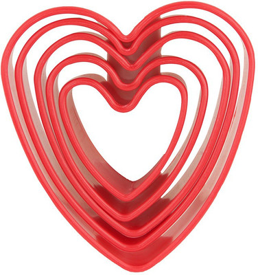 

Flour Butter Chocolate Heart Cookie Cutter(Pack of 5)
