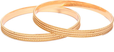 Manikya Copper Gold-plated Bangle Set(Pack of 2)