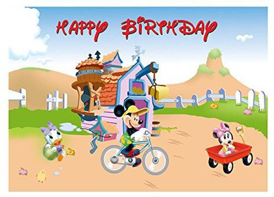 

PARTY PROPZ PARTY PROPZ MICKEY THEME BACKDROP/WALLPAPER 5FT*7FT Banner(0.71 ft, Pack of 1)