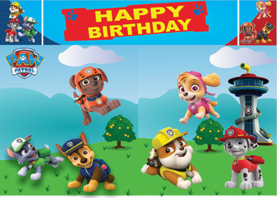 

PARTY PROPZ PARTY PROPZ PAW PATROL BACKDROP 5FT-7FT/ PAW PATROL PARTY SUPPLIES Banner(0.71 ft, Pack of 1)