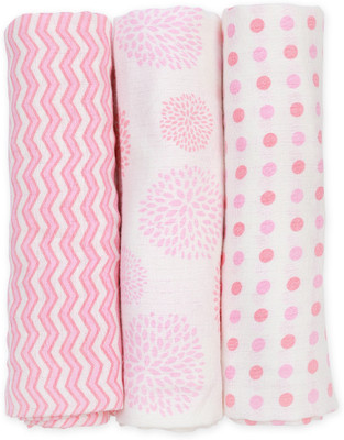 

Mi Dulce An'ya Printed  Swadding Baby Blanket(Microfiber, Pink, Peach, Peach;pink