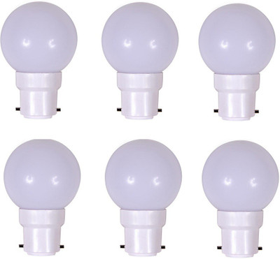 

parvino .5 W Standard B22 LED Bulb(Multicolor, Pack of 6)