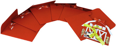 Crack of Dawn Crafts Invitation Card(Red, Pack of 6)