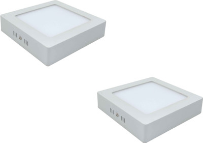 

JBMR 6 watt Square Surface Yellow color Flush Mount Ceiling Lamp