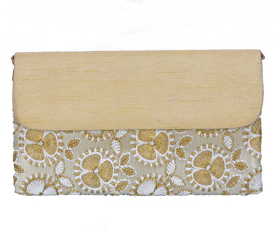 

DUCHESS Casual White, Gold Clutch, Gold;white