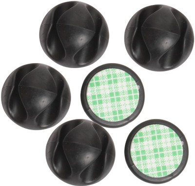 

Callmate 6 Compartments Rubber Cable Oganizer(Black)