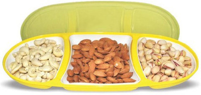 Connectwide Plastic Sleek Snack And Dry Fruit Candy Dinner Set(Plastic)