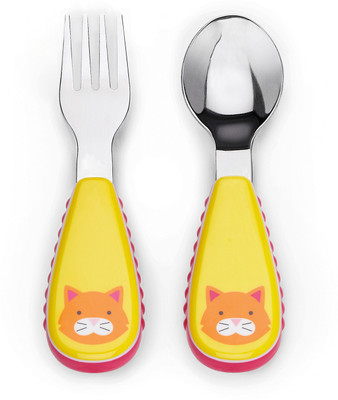 

Skip Hop Baby Zoo Little Kid and Toddler Fork and Spoon Utensil Set, Multi Chase Cat - Melamine & Stainless steel(Multicolor)