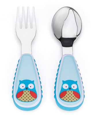

Skip Hop Baby Zoo Little Kid and Toddler Fork and Spoon Utensil Set, Multi Otis Owl - Melamine & Stainless steel(Multicolor)