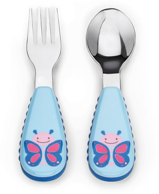 

Skip Hop Baby Zoo Little Kid and Toddler Fork and Spoon Utensil Set, Multi Blossom Butterfly - Melamine & Stainless steel(Multicolor)
