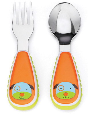 

Skip Hop Baby Zoo Little Kid and Toddler Fork and Spoon Utensil Set, Multi Darby Dog - Melamine & Stainless steel(Multicolor)
