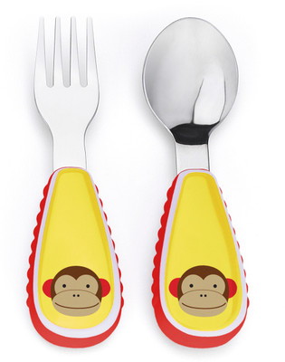 

Skip Hop Baby Zoo Little Kid and Toddler Fork and Spoon Utensil Set, Multi Marshall Monkey - Melamine & Stainless steel(Multicolor)