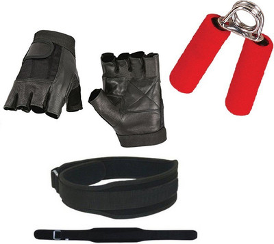

Solutions24x7 POWER COMBO OF 1 WEIGHT LIFTING GYM BELT (L) SIZE, 1 PAIR LEATHER GYM GLOVES, 1 PC FOAM HAND GRIP Gym & Fitness Kit