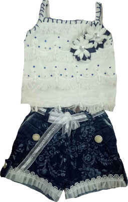 

Kid n Kids Girls Party(Festive) Top Shorts(Multicolor, Muticolour
