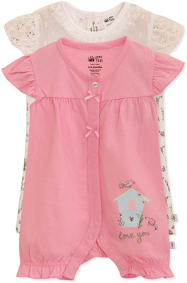 

Mini Klub Romper For Girls Printed Cotton(Multicolor, Pack of 2, Multi