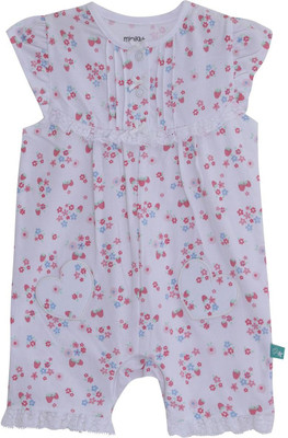 

Mini Klub Romper For Girls Printed Cotton(Multicolor, Pack of 1, Multi