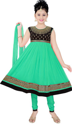 

Haazra Girls Festive & Party Kurta, Churidar & Dupatta Set(Multicolor Pack of 1