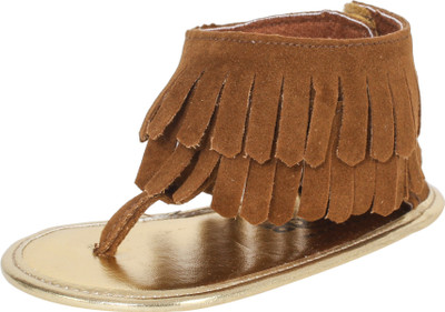 

abdc kids Boys & Girls Velcro Flats(Brown